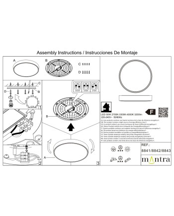 CUMBUCO II * PLAFÓN LED 50W MADERA CCT